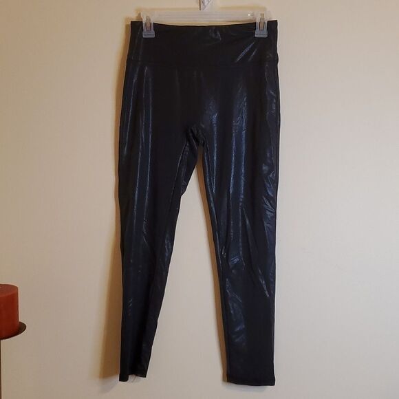 21 Saints black faux lizard skin legging pants size Small - Picture 1 of 9